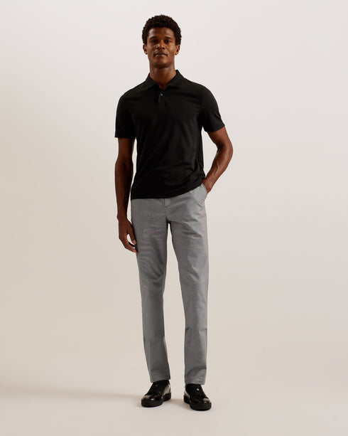 TURNEY-Trousers-These TURNEY chinos blend together smart and casual style for effortlessly wearable trousers. We've kept the comfort of classic chinos with a stretchy cotton blend, adding in a textured finish and cutting a slim fit for a more tailored feel. The details are just as sleek, with a practical hook and zip fly fastening and trendy front flap pocket. Slim fit chinos Textured finish Cotton blend Front flap pocket detail Hook and zip fly fastening Belt loops Welt back pockets with button fastening O
